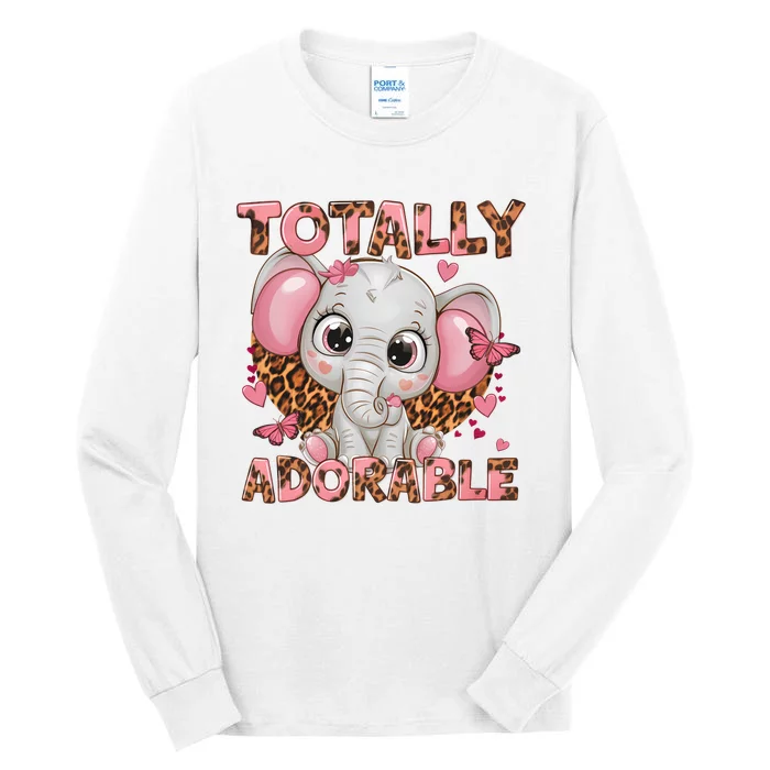 Totally Adorable Baby Girl Cute Elephant Tall Long Sleeve T-Shirt