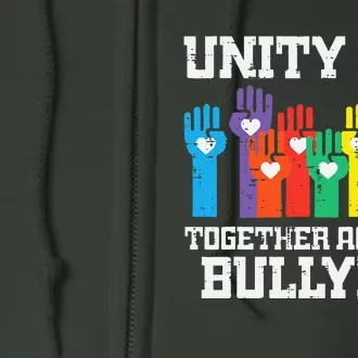 Together Against Bullying Orange Anti Bully Unity Day Full Zip Hoodie