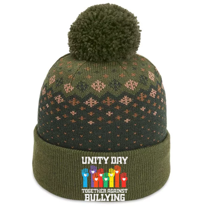 Together Against Bullying Orange Anti Bully Unity Day The Baniff Cuffed Pom Beanie