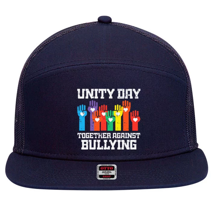 Together Against Bullying Orange Anti Bully Unity Day 7 Panel Mesh Trucker Snapback Hat