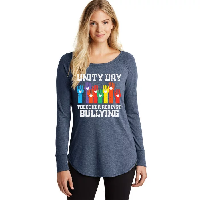 Together Against Bullying Orange Anti Bully Unity Day Women's Perfect Tri Tunic Long Sleeve Shirt