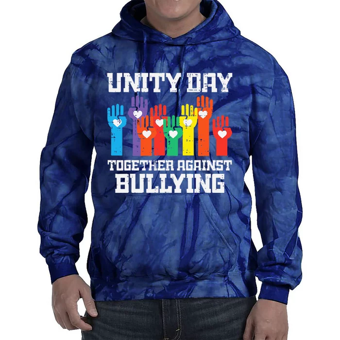 Together Against Bullying Orange Anti Bully Unity Day Tie Dye Hoodie