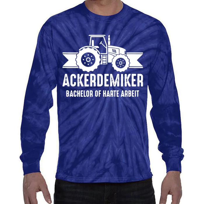 Trecker Ackerdemiker Bachelor Of Hard Work Tie-Dye Long Sleeve Shirt