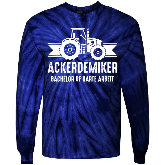 Trecker Ackerdemiker Bachelor Of Hard Work Tie-Dye Long Sleeve Shirt