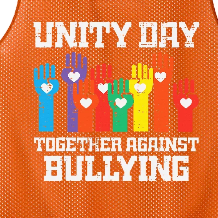 Together Against Bullying Orange Anti Bully Unity Day Mesh Reversible Basketball Jersey Tank