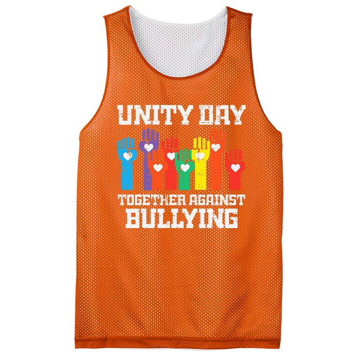 Together Against Bullying Orange Anti Bully Unity Day Mesh Reversible Basketball Jersey Tank