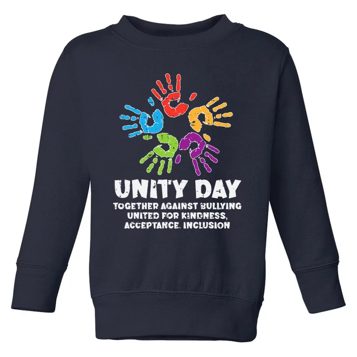 Together Against Bullying Orange Anti Bullying Unity Day Toddler Sweatshirt