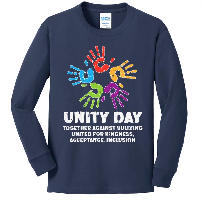 Together Against Bullying Orange Anti Bullying Unity Day Kids Long Sleeve Shirt