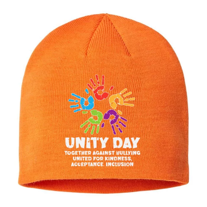 Together Against Bullying Orange Anti Bullying Unity Day 8 1/2in Sustainable Knit Beanie