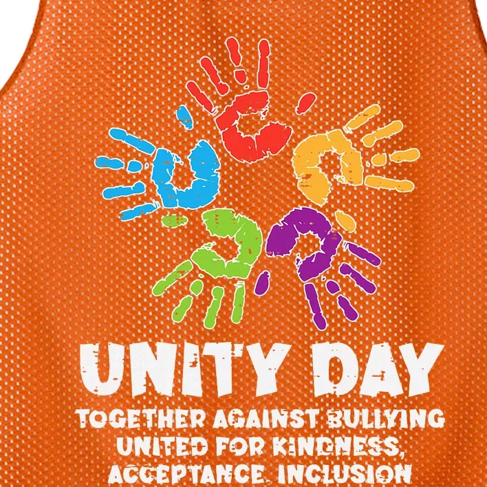 Together Against Bullying Orange Anti Bullying Unity Day Mesh Reversible Basketball Jersey Tank