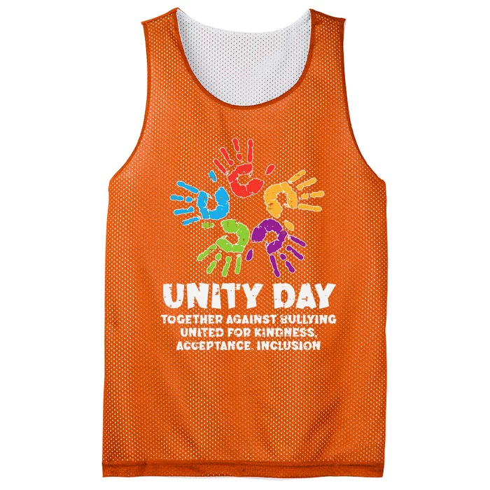 Together Against Bullying Orange Anti Bullying Unity Day Mesh Reversible Basketball Jersey Tank