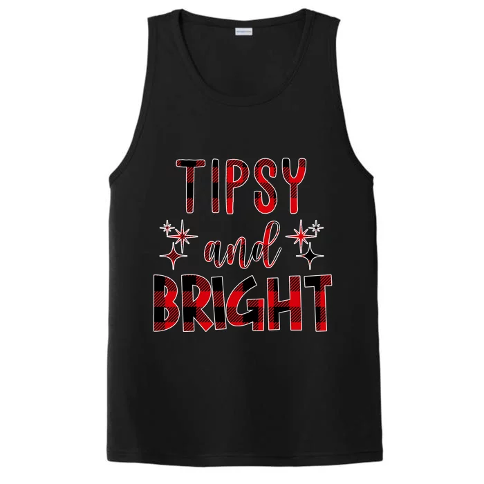 Tipsy And Bright Christmas Holiday Funny Performance Tank