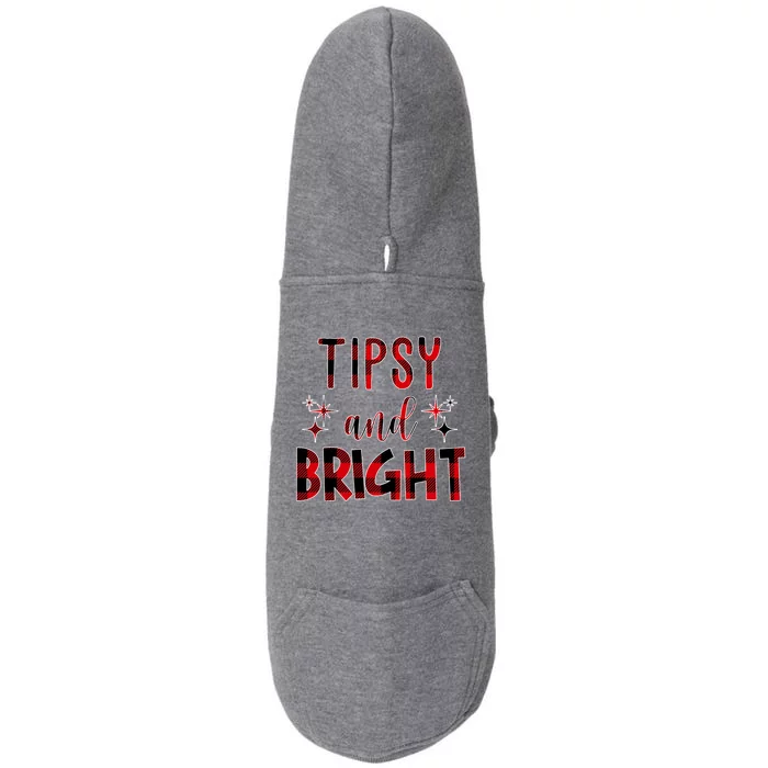 Tipsy And Bright Christmas Holiday Funny Doggie 3-End Fleece Hoodie