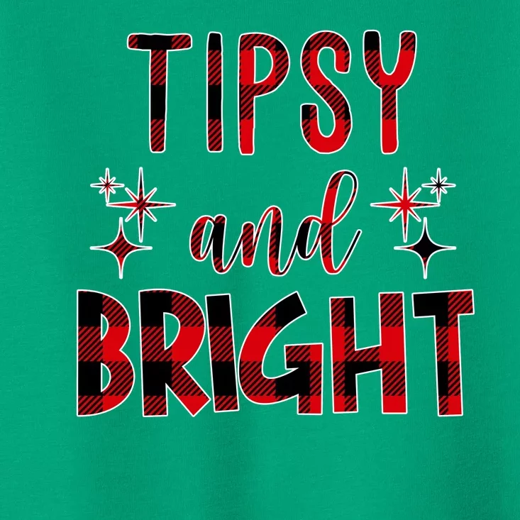 Tipsy And Bright Christmas Holiday Funny Toddler T-Shirt