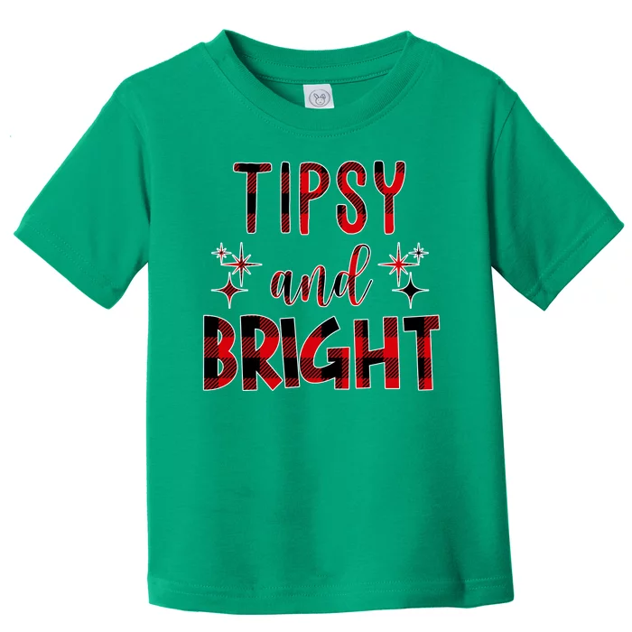 Tipsy And Bright Christmas Holiday Funny Toddler T-Shirt