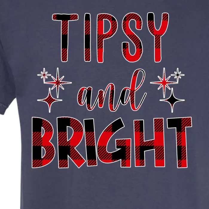 Tipsy And Bright Christmas Holiday Funny Garment-Dyed Heavyweight T-Shirt