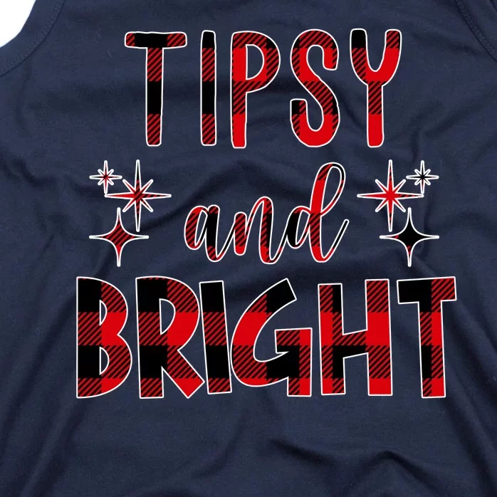 Tipsy And Bright Christmas Holiday Funny Tank Top