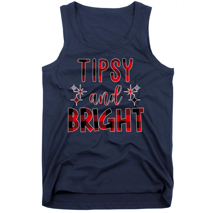 Tipsy And Bright Christmas Holiday Funny Tank Top