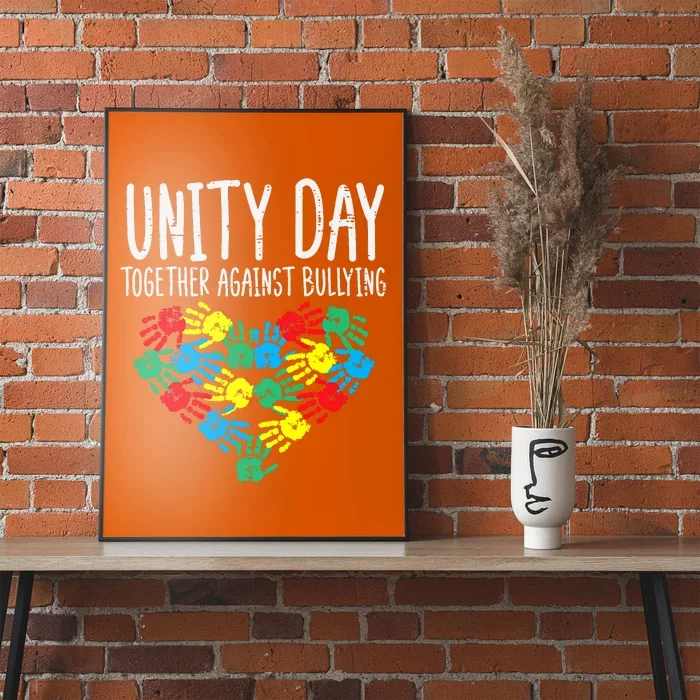 Together Against Bullying Kids Unity Day Orange Anti Bully Poster