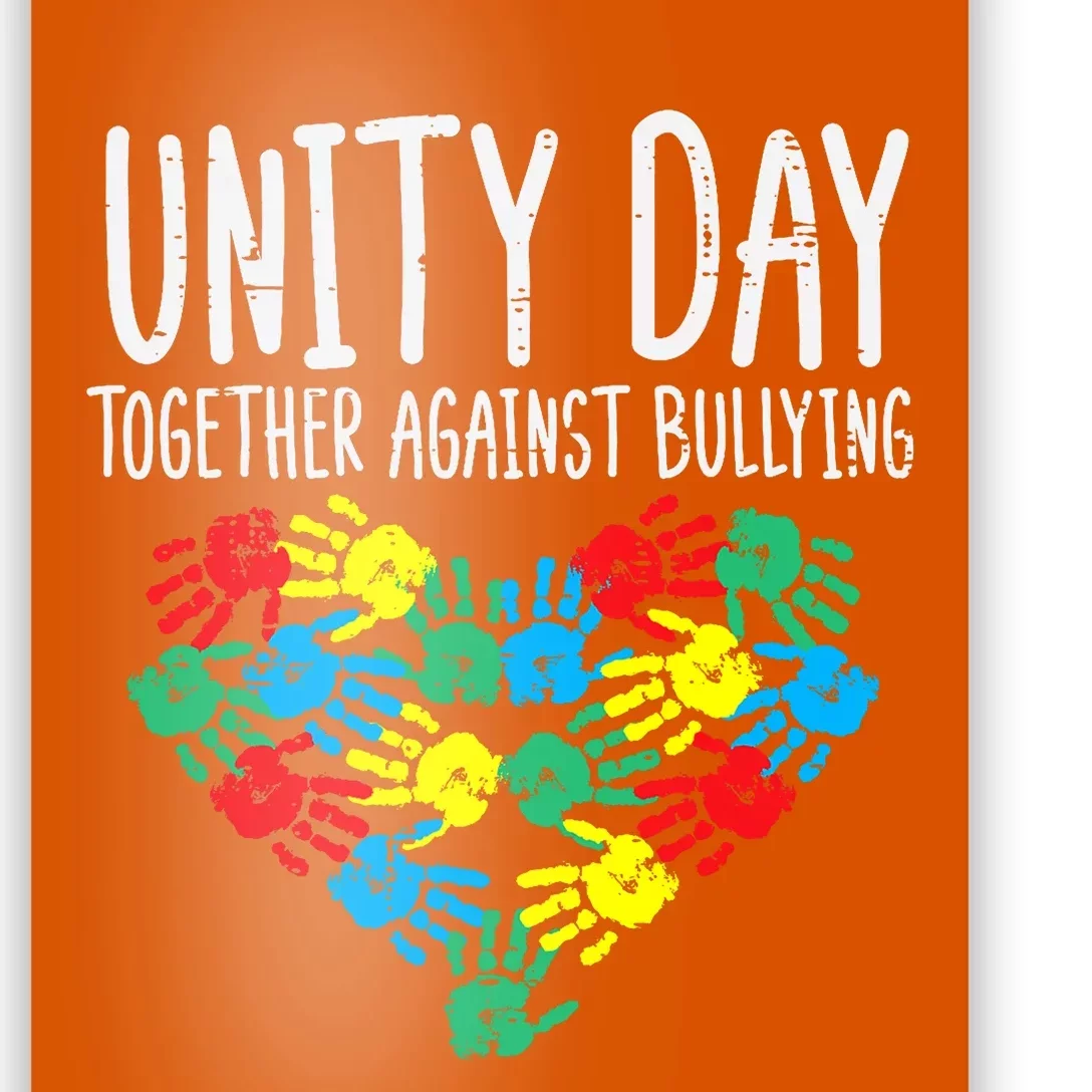 Together Against Bullying Kids Unity Day Orange Anti Bully Poster