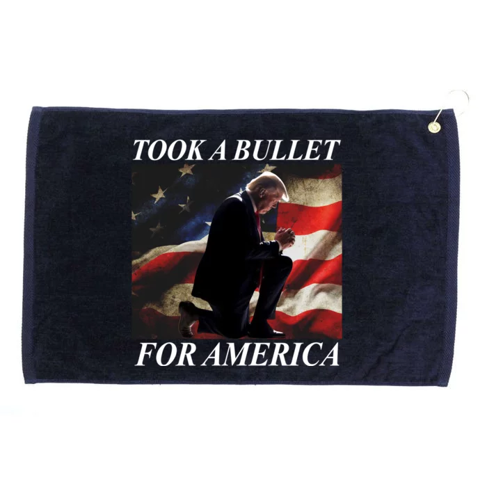 Took A Bullet For America Donald Trump Usa Grommeted Golf Towel