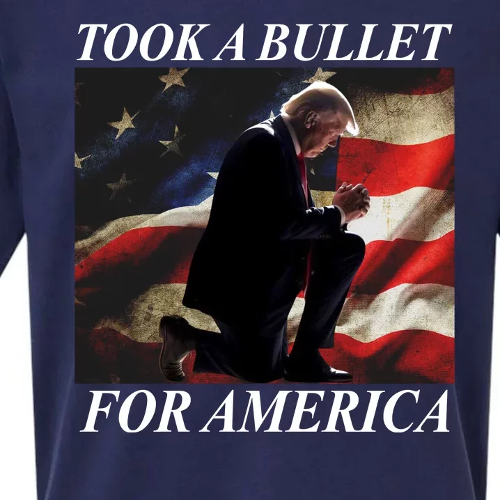 Took A Bullet For America Donald Trump Usa Sueded Cloud Jersey T-Shirt