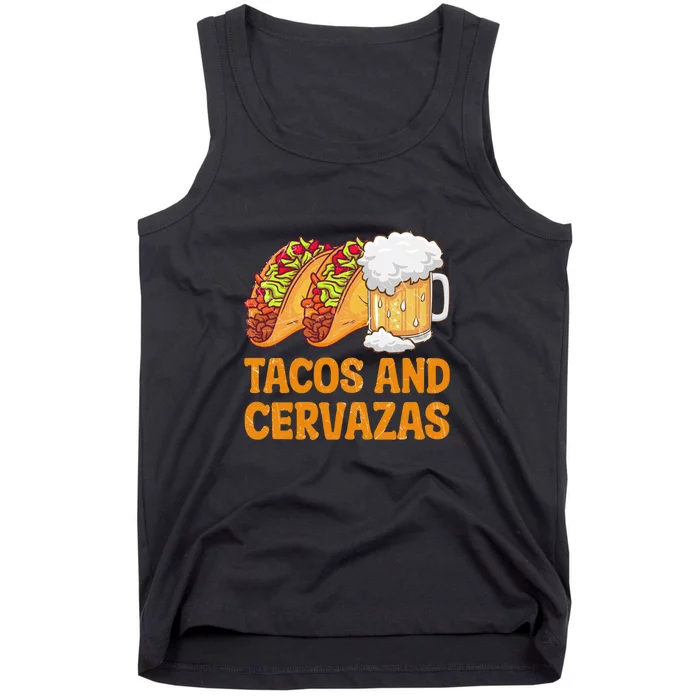 Tacos And Cervezas Funny Cinco De Mayo Mexican Party Tank Top