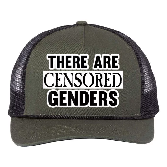 There Are Censored Genders Retro Rope Trucker Hat Cap