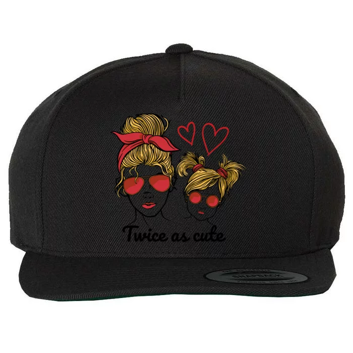 Twice As Cute Mom And Daughter Wool Snapback Cap