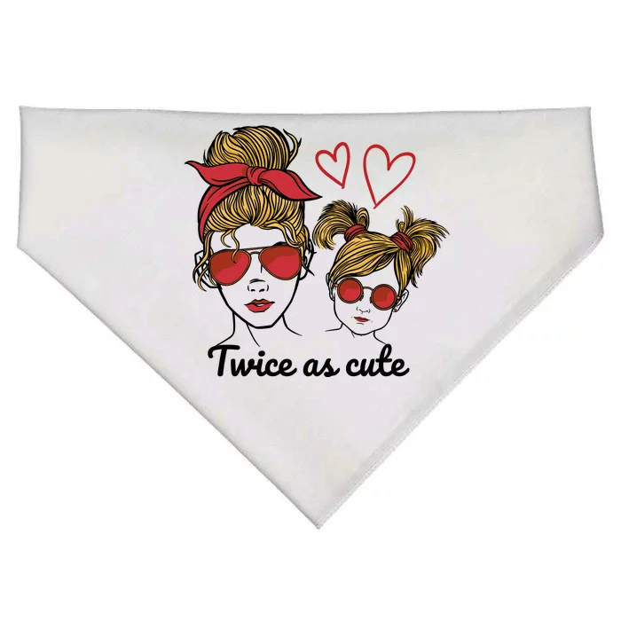 Twice As Cute Mom And Daughter USA-Made Doggie Bandana