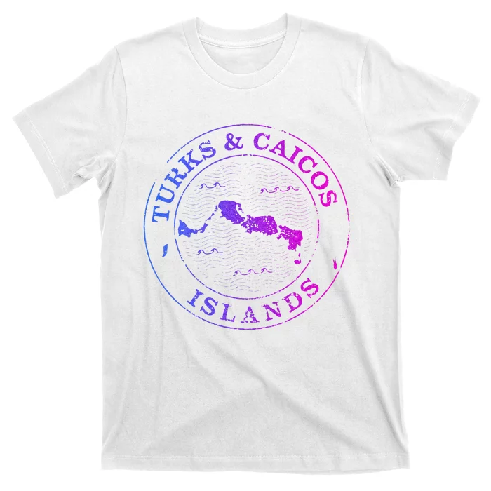 Turks And Caicos Islands Colorful Vacation Souvenir Cruise T-Shirt