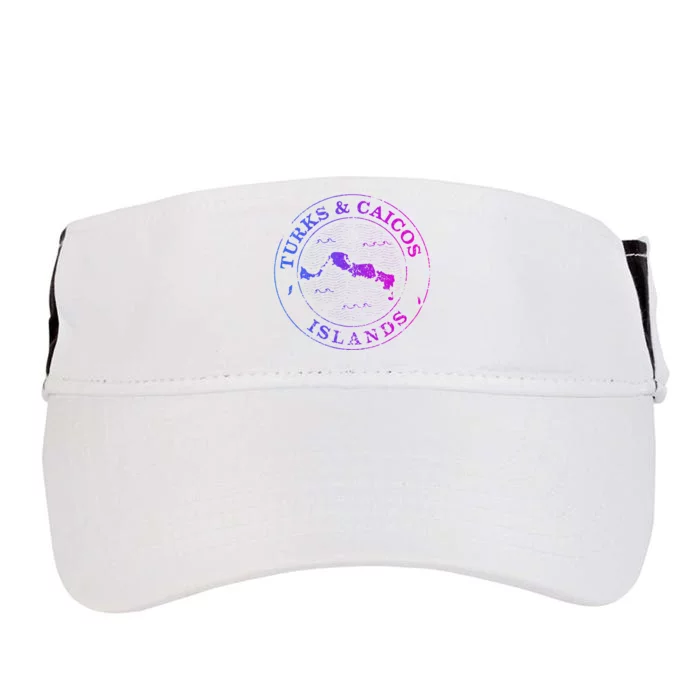 Turks And Caicos Islands Colorful Vacation Souvenir Cruise Adult Drive Performance Visor