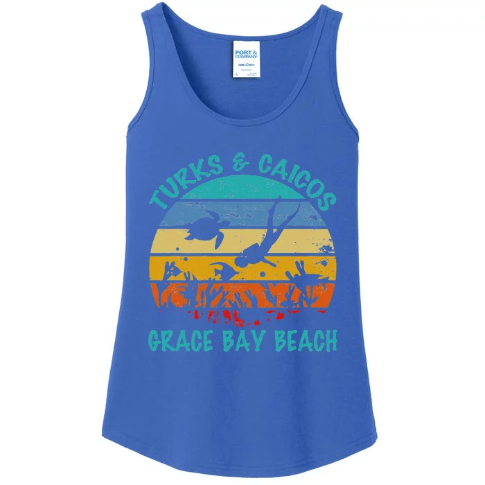 Turks And Caicos Islands West Indies Grace Bay Beach Ladies Essential Tank