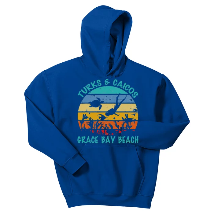 Turks And Caicos Islands West Indies Grace Bay Beach Kids Hoodie