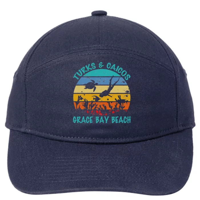 Turks And Caicos Islands West Indies Grace Bay Beach 7-Panel Snapback Hat