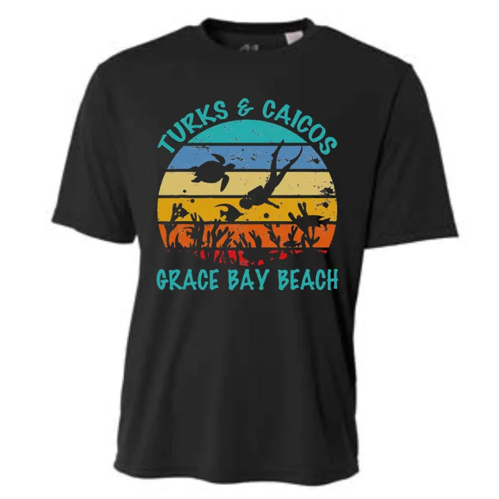 Turks And Caicos Islands West Indies Grace Bay Beach Cooling Performance Crew T-Shirt