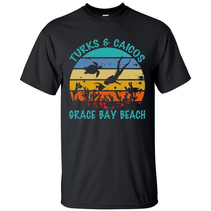 Turks And Caicos Islands West Indies Grace Bay Beach Tall T-Shirt