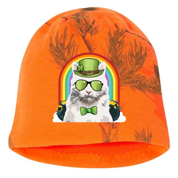 Turkish Angora Cat Leprechaun Funny St Patricks Day Gift Kati - Camo Knit Beanie