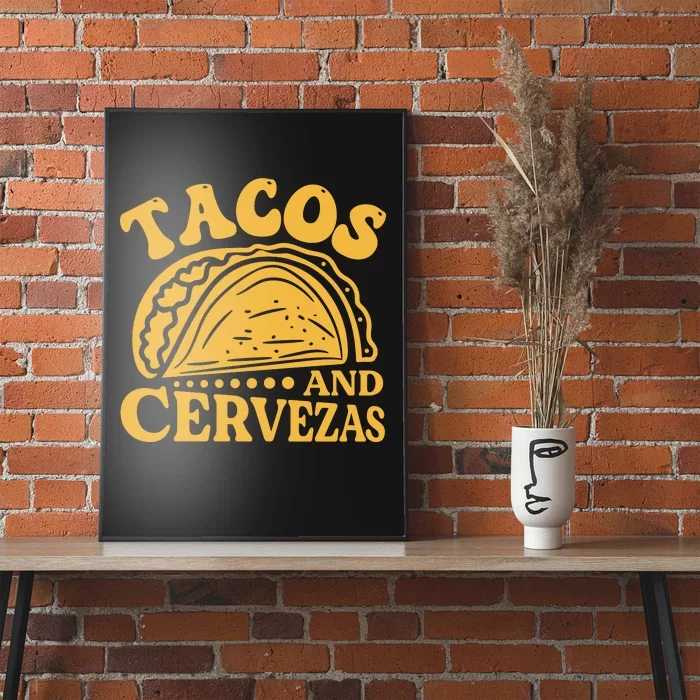 Tacos And Cervezas Graphic Poster