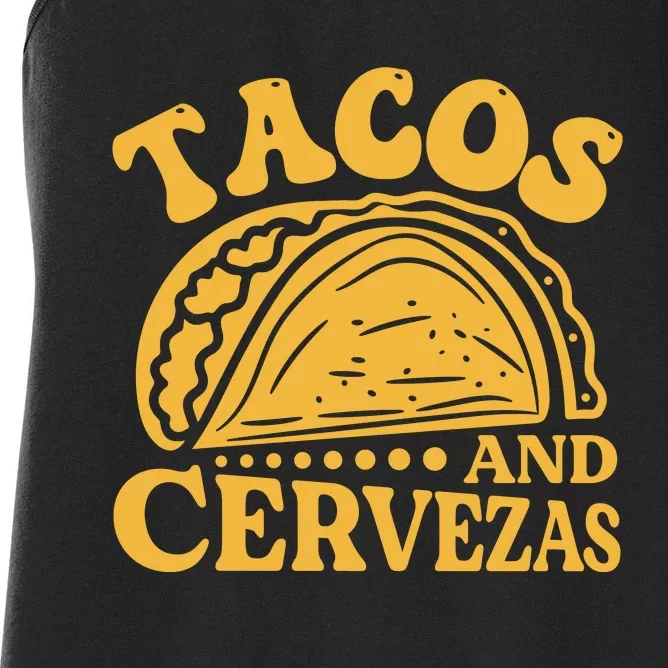 Tacos And Cervezas Graphic Women's Racerback Tank