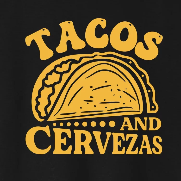 Tacos And Cervezas Graphic Women's Crop Top Tee