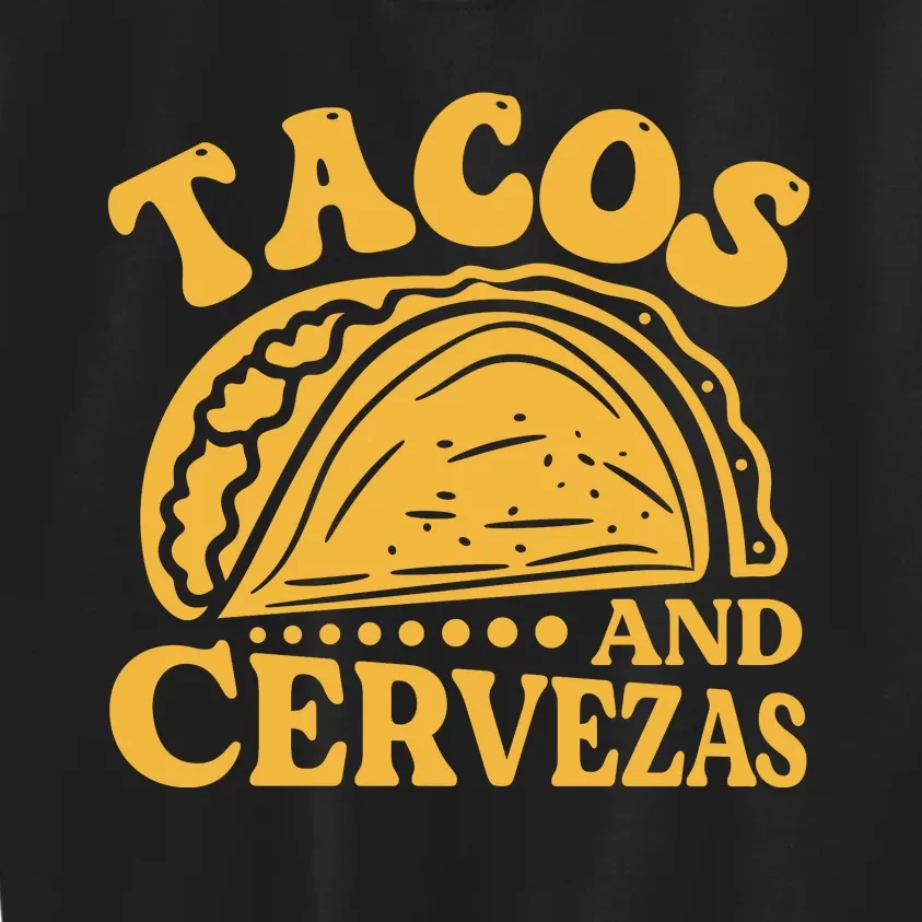 Tacos And Cervezas Graphic Kids Sweatshirt