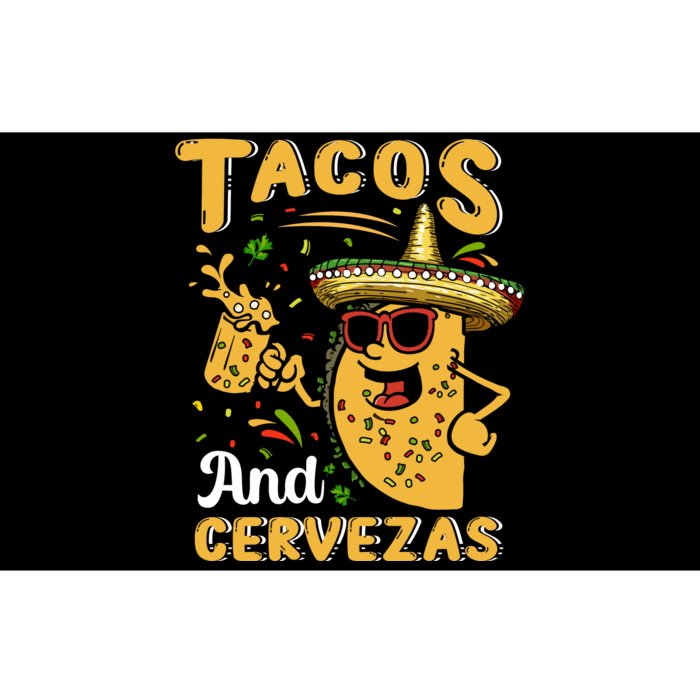 Tacos And Cervezas Graphic Bumper Sticker