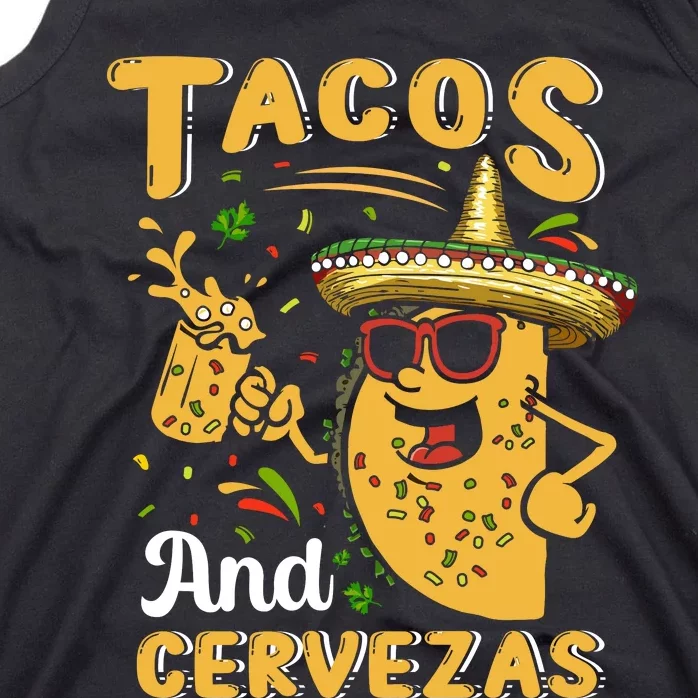 Tacos And Cervezas Graphic Tank Top