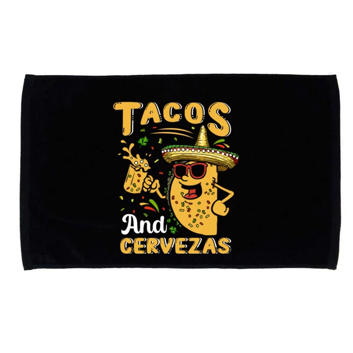 Tacos And Cervezas Graphic Microfiber Hand Towel