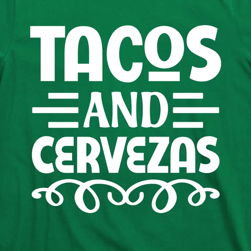 Tacos And Cervezas Print T-Shirt