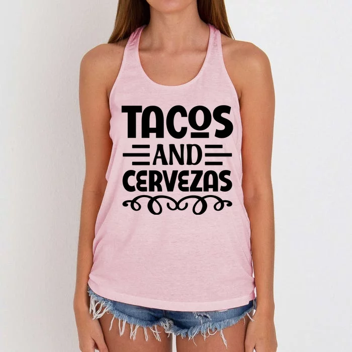 Tacos And Cervezas Print Women's Knotted Racerback Tank