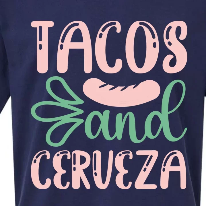 Tacos And Cerveza Cinco De Mayo Celebration Sueded Cloud Jersey T-Shirt