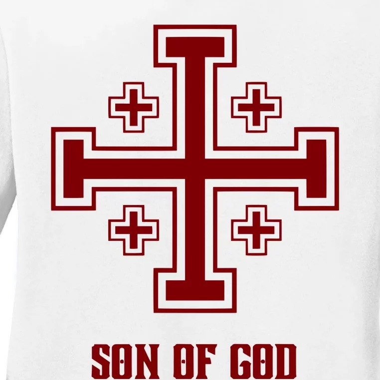 Traditional Aesthetics Crusader Gear Son Of God Ladies Long Sleeve Shirt