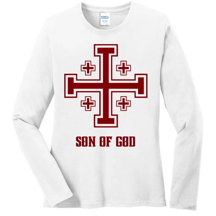 Traditional Aesthetics Crusader Gear Son Of God Ladies Long Sleeve Shirt